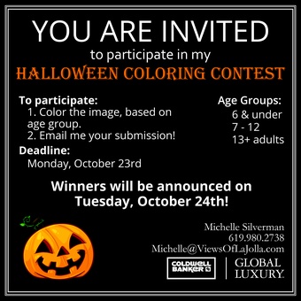 You Are Invited To My Halloween Coloring Contest